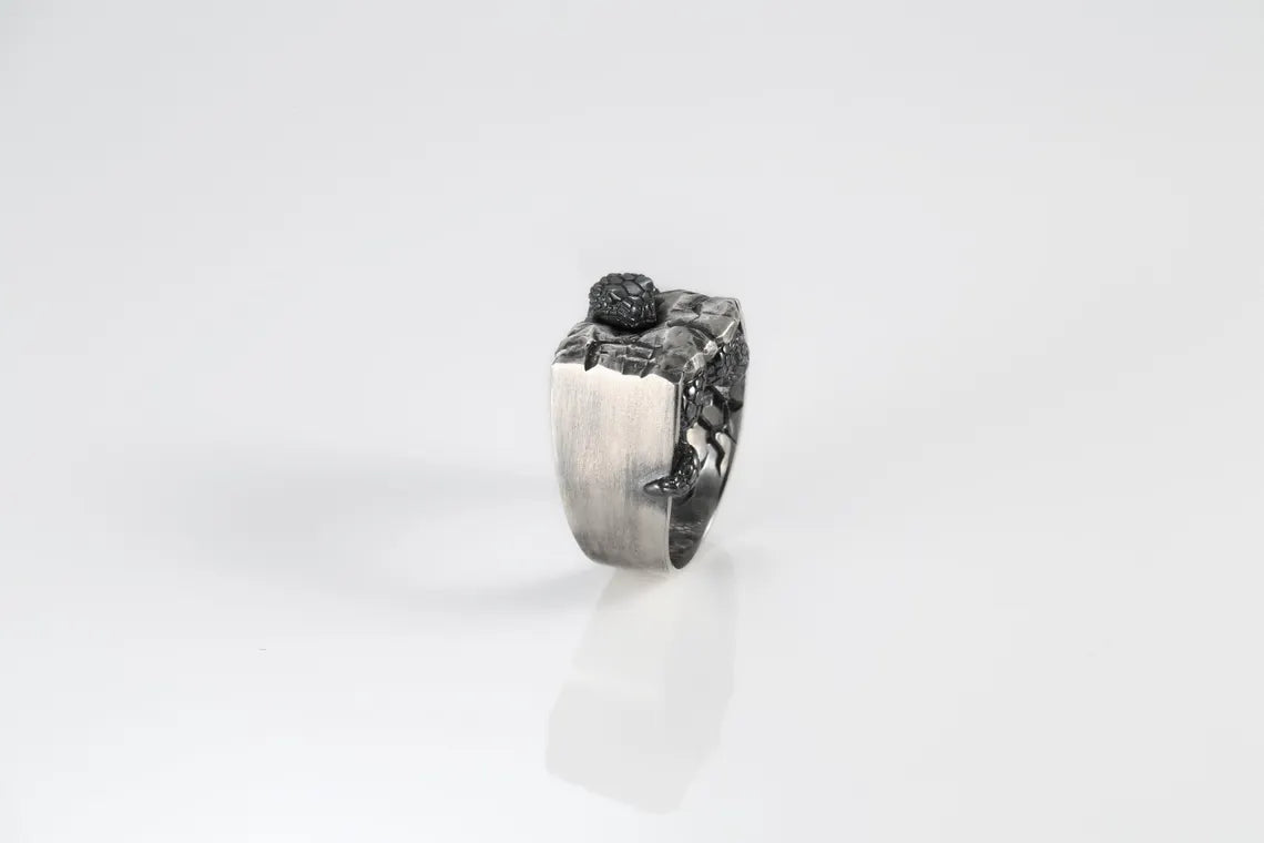 Gothic Snake Silver Ring product image 6