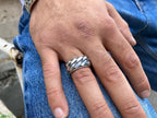 Bold sterling silver statement ring