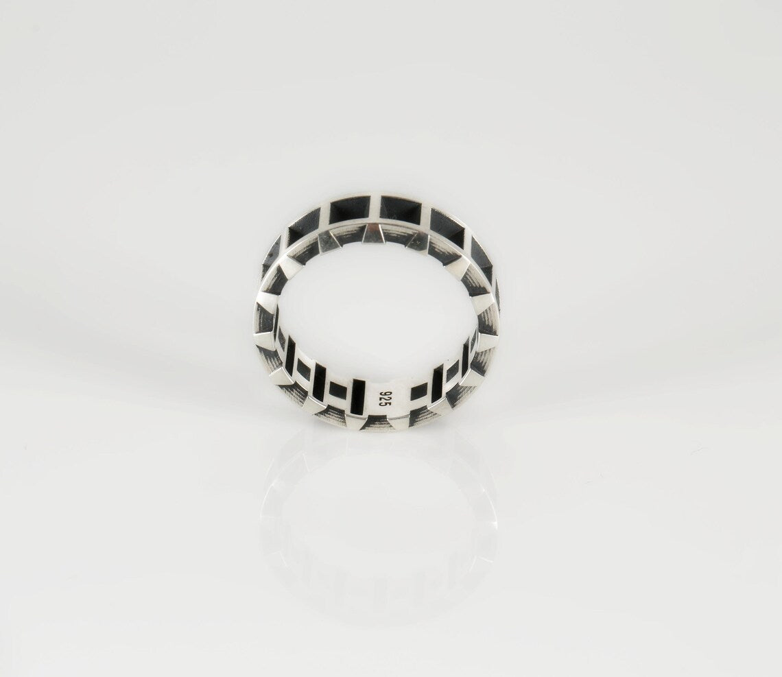 Sterling silver mens jewelry set