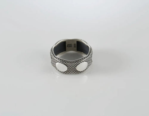 Minimalist 925 silver statement band for men