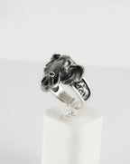 Bold animal statement ring with elephant design