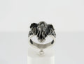Sterling silver elephant head ring for men