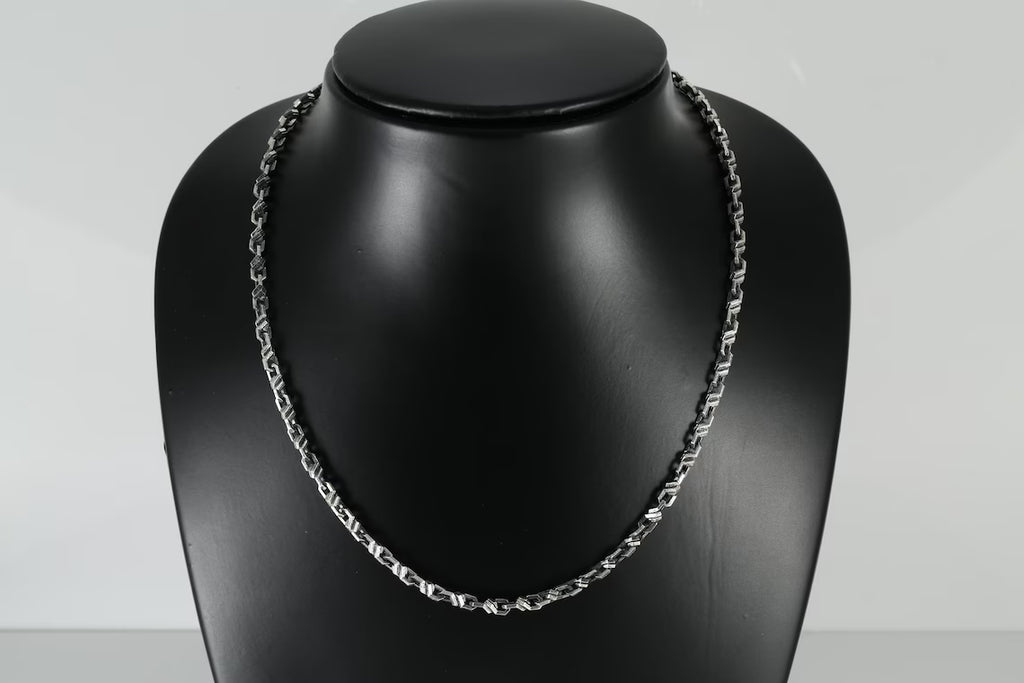 Handcrafted 925 Sterling Silver Anchor Cable Chain Bracelet & Necklace for Men & Women