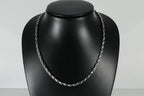 Handmade anchor cable silver necklace close-up