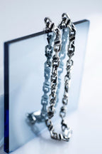 Anchor cable sterling silver chain necklace detail