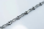 Oxidized sterling silver bracelet