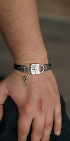 Sterling silver key bracelet