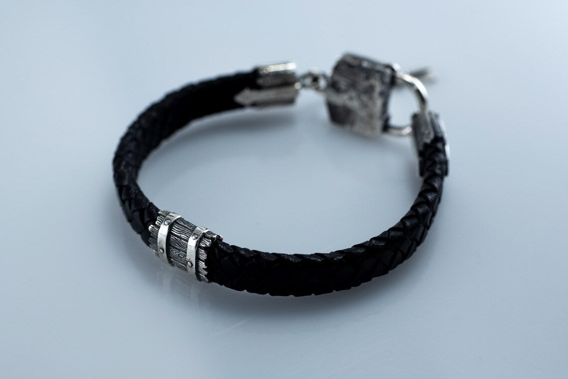 925 silver padlock cuff