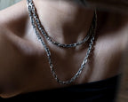 Oxidized Silver Box Chain Necklace product image 9