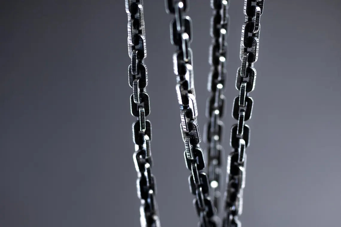 Solid sterling silver box chain