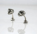 Handmade sterling silver leopard head cufflinks