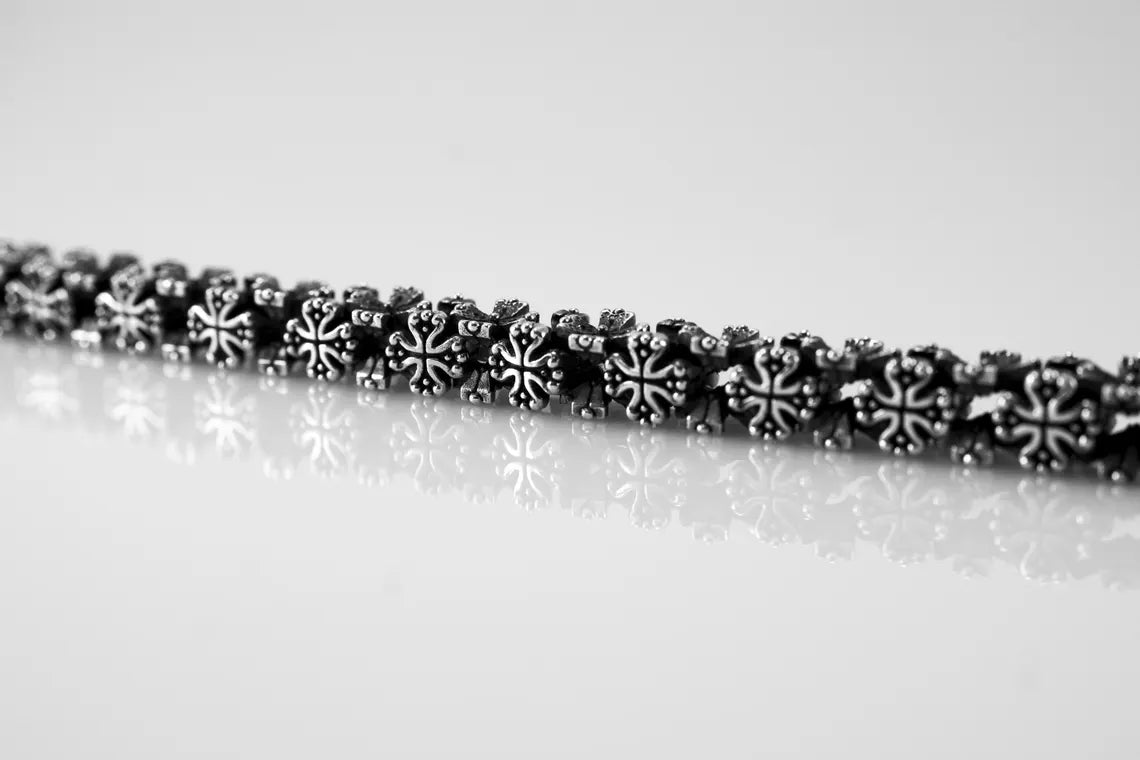 Heavy Gothic Cross Silver Bracelet product image 2