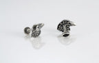 Sterling silver crow cufflinks