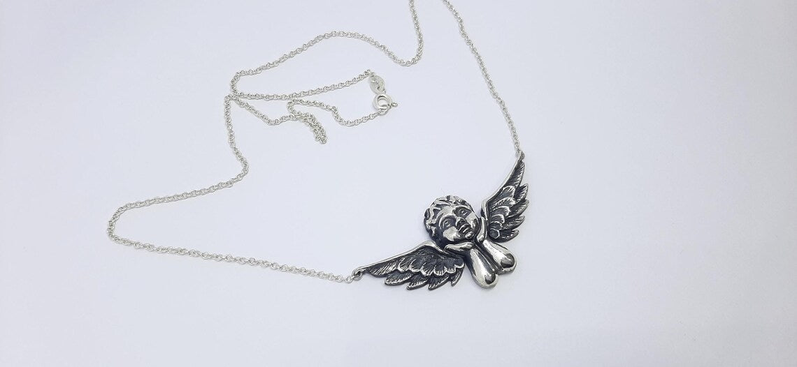 Religious angel pendant handmade in Armenia