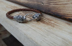 Viking leather bracelet for men