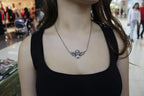 Handmade sterling silver guardian angel pendant