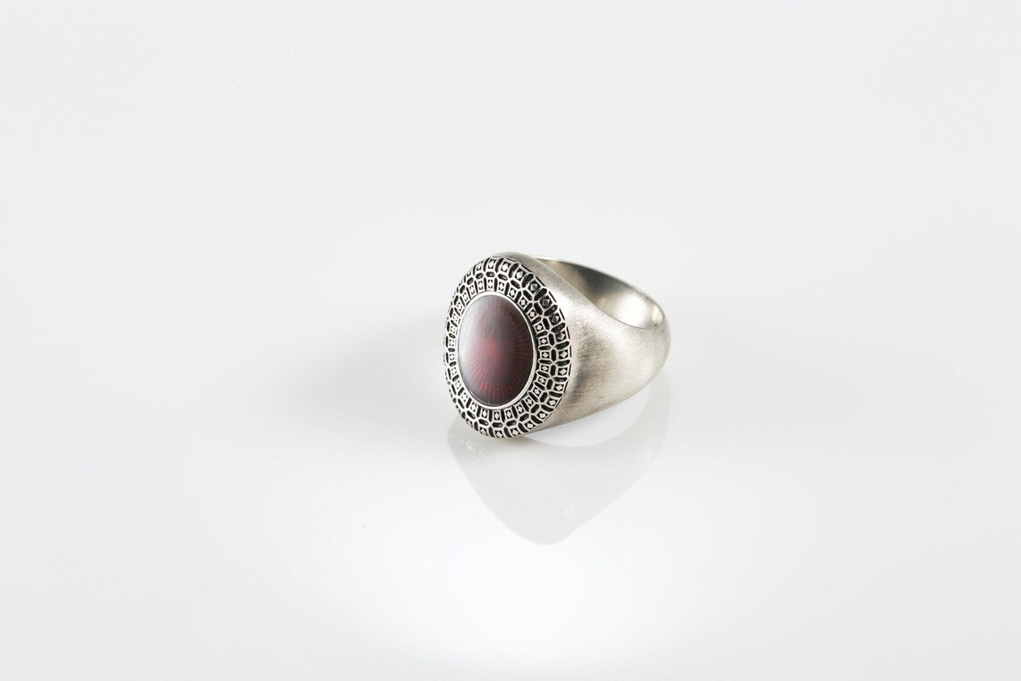 Handmade 925 silver vintage statement ring