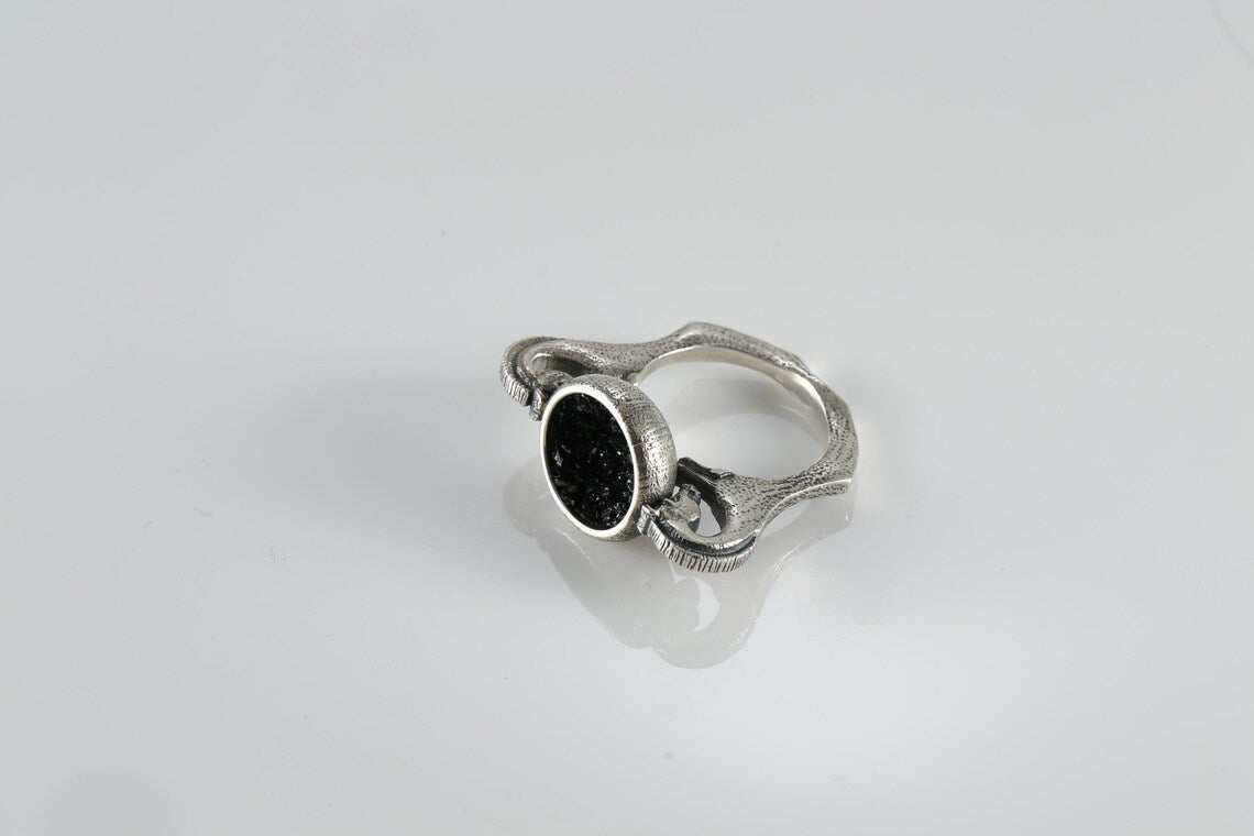 Unisex horse lover statement ring handcrafted in silver