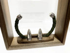 Bullet leather bracelet in sterling silver