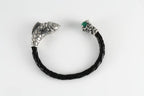 Malachite bracelet with fish head detail