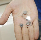 Vine Leaf Silver Ear Cuff
