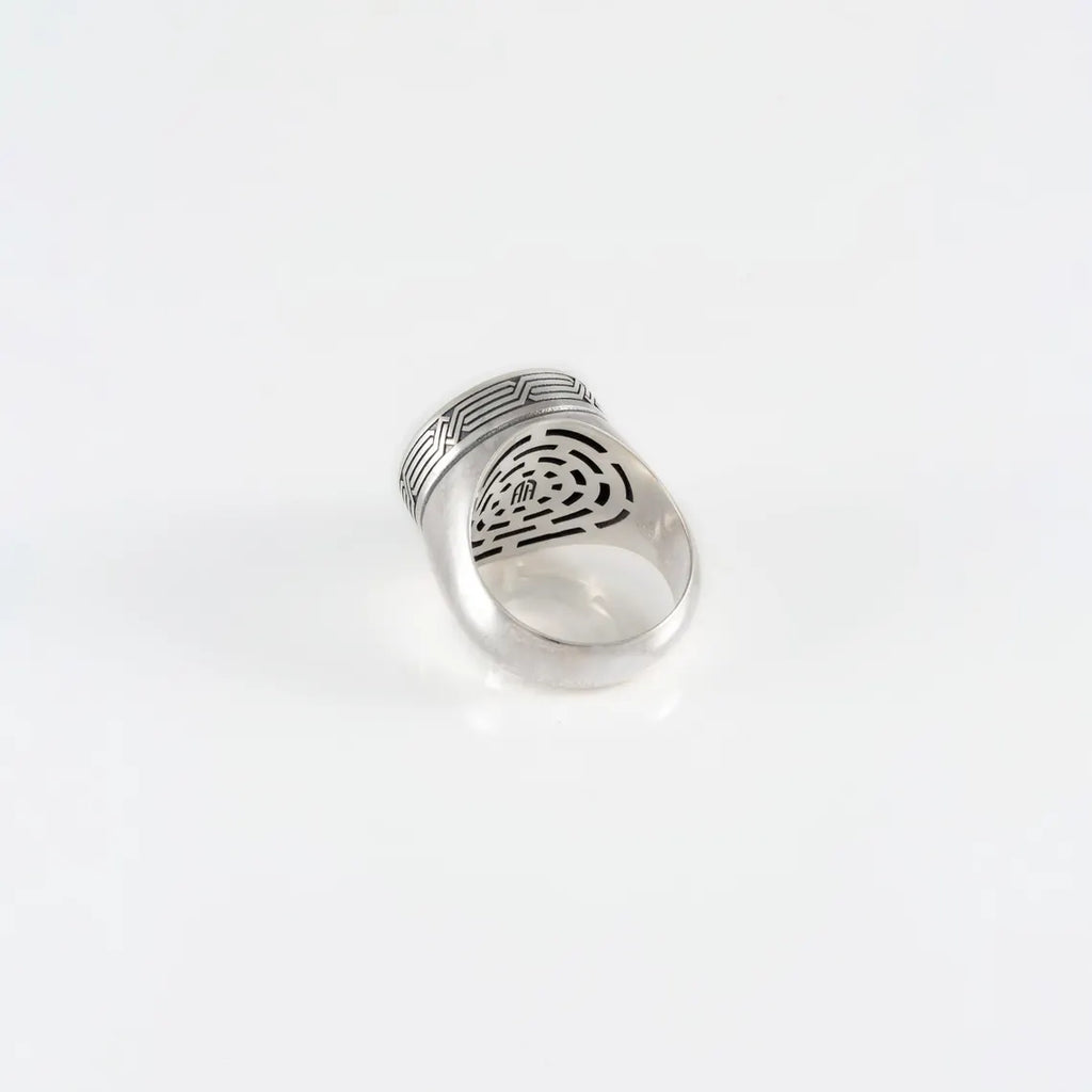 Armenian king signet ring handcrafted in 925 silver