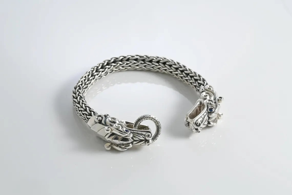 Viking dragon bracelet for men