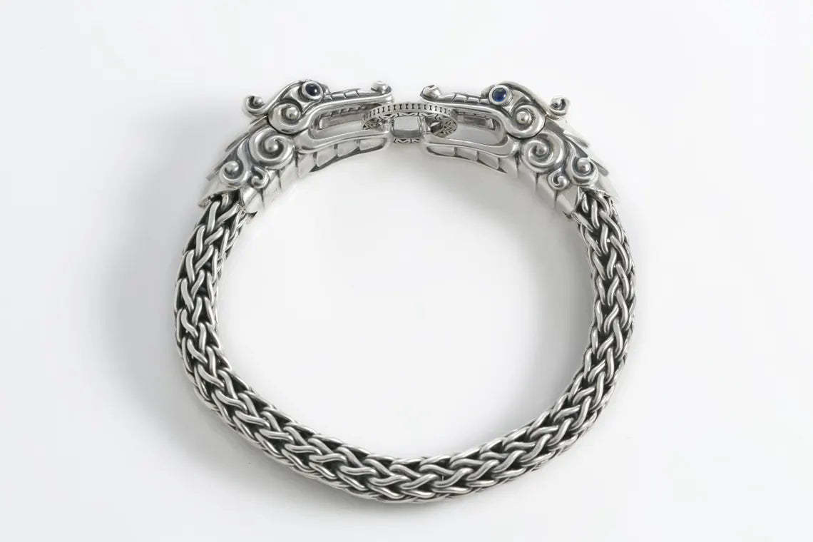 Mens braided leather bracelet