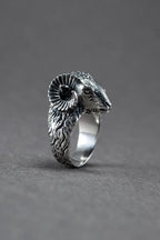 Aries zodiac ring in solid 925 sterling silver