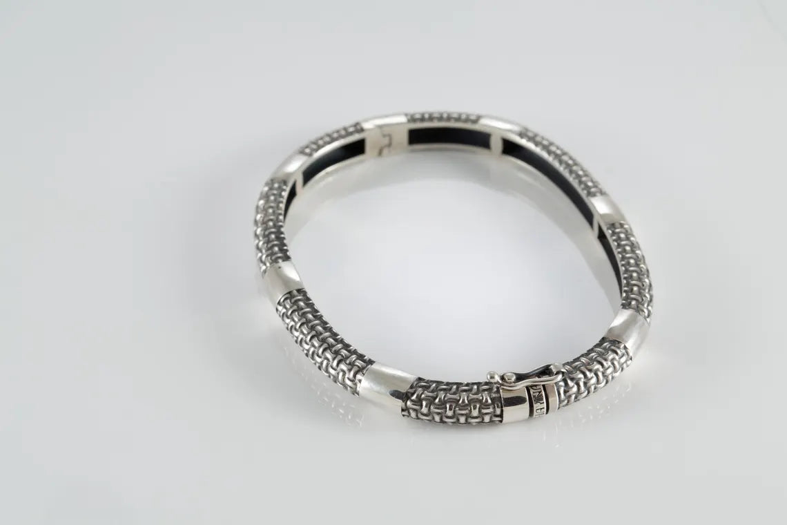 Handmade 925 silver bangle bracelet