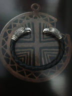 Men's bracelet with sterling silver eagle heads