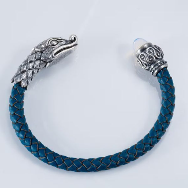 Sterling silver dragon head bracelet