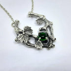Nature inspired sterling silver grape necklace