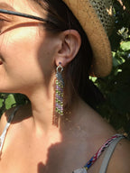Firebird sterling silver earrings detail