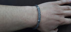 Oxidized silver chain bracelet