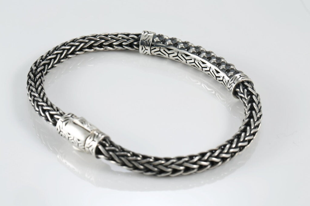 925 silver braided bracelet
