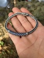 Handmade unisex silver bracelet