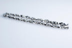 Mens silver link bracelet handcrafted