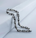 Sterling silver anchor chain bracelet for men

