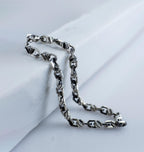 Sterling silver anchor chain bracelet for men
