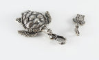 Ocean inspired turtle necklace in sterling silver
