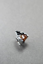 Natural red agate sterling silver artisan jewelry ring