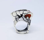 Red Agate Silver Statement Ring product image 8