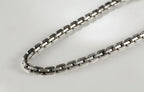 Handcrafted oxidized sterling silver box chain necklace