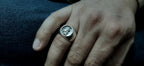 Sterling silver symbolic warrior ring gift for him