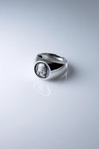 Handmade sterling silver Vardan Mamikonian warrior ring for men