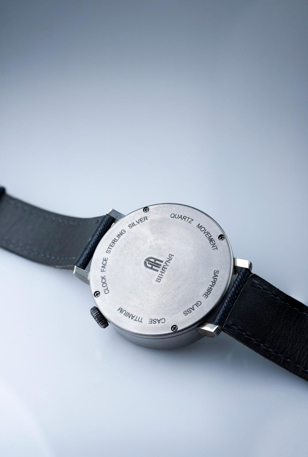 Minimalist Black Dial Men’s Watch with Leather Strap – Silver or Titanium Case