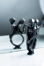 Myth-inspired sterling silver conceptual jewelry ring design