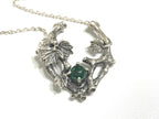 Artisan silver vineyard pendant