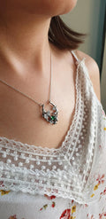 Handmade sterling silver grape vine necklace